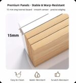 HYGGO 2x bedside table set light wood grain drawers metal slides bedroom furniture Bedside table Nightstand